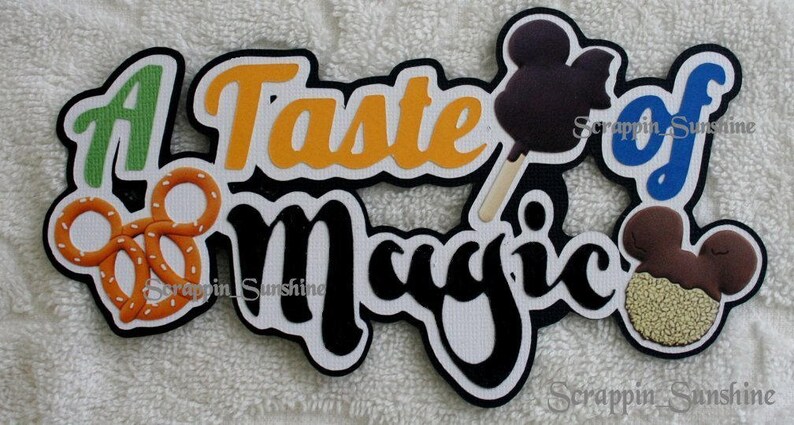 Die Cut Title Scrapbook Page Paper Piece DISNEY A Taste of Magic SSFF