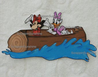 DISNEY Splash Mountain Minnie & Daisy Printed Scrapbook Page Paper Piece - SSFF