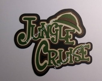 Jungle Cruise Disney Die Cut Title Scrapbook Paper Piecing - SSFF