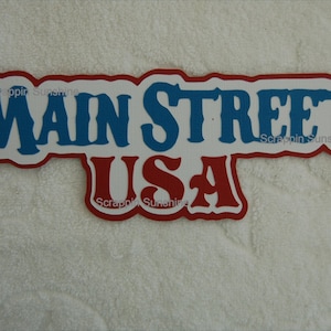 Title or Printed Scrapbook Page Paper Piece SSFF You Choose DISNEY Main Street Hometown Gang