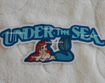 DISNEY Under the Sea Little Mermaid Ariel - Die Cut Title Scrapbook Page Paper Piece - SSFF