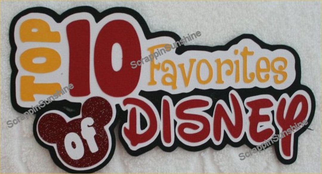 Top 10 Favorites of Disney Die Cut Title Scrapbook Paper Piece Etsy