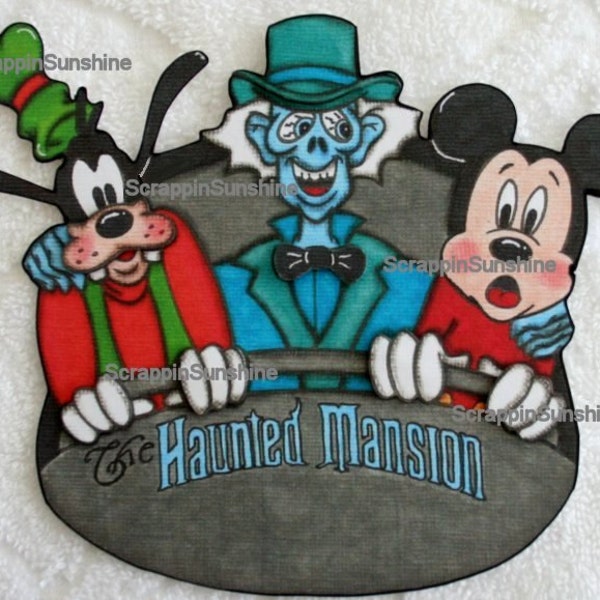 DISNEY Haunted Mansion Buggy Trio - Scrapbook Page Printed Paper Piece - SSFF