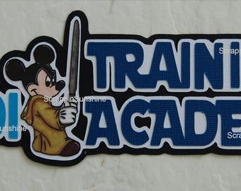DISNEY Jedi Training Academy Die Cut Title Scrapbook Page Paper Piece - SSFF