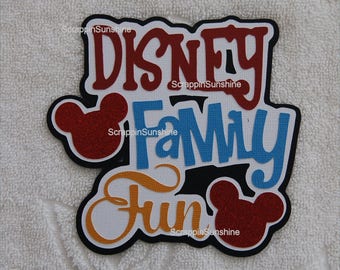 Disney Family Fun Die Cut Title Paper Piece for Scrapbook Pages - SSFF
