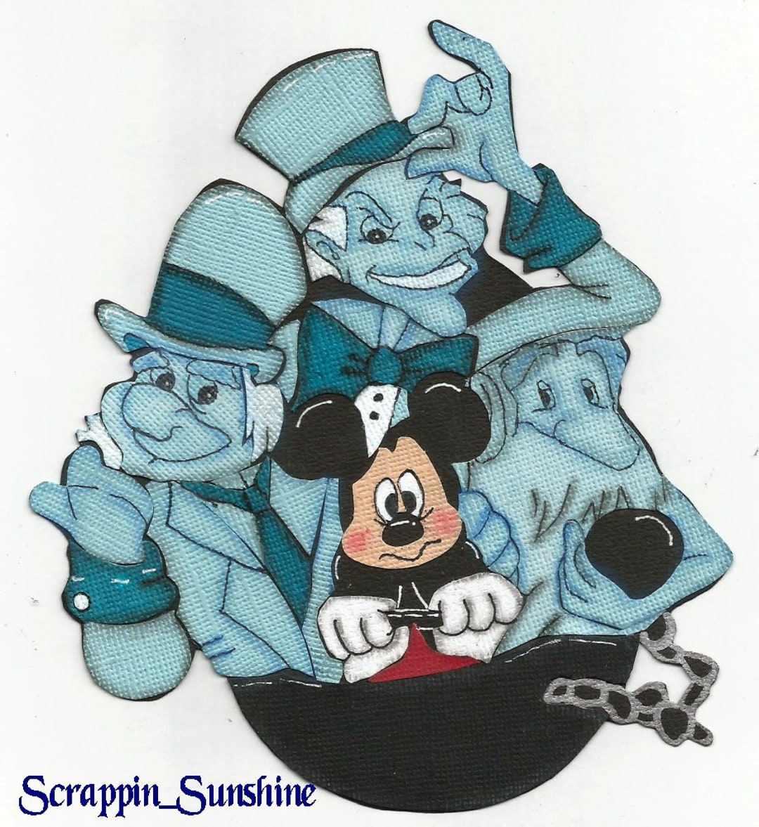 Haunted Mansion Hitchhikers in Buggy W/ Mickey - Disney Scrapbook ...