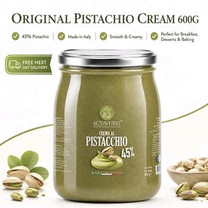 Pisti Siciliaanse pistachecrème - Smeerbare pasta in een pot (600 g) *Verzending binnen 24 uur*