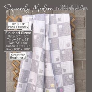 Quilt Pattern PDF Download - Squarely Modern Quilt Pattern