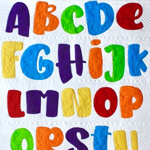 Alphabet Quilt Block Pattern Set FPP - PDF Download - Bubbly Letters - Etsy