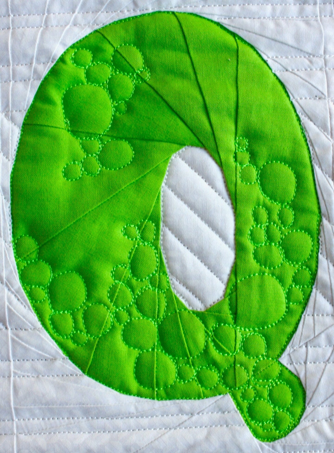 Alphabet Quilt Block Pattern PDF Download Bubbly Letter Q - Etsy
