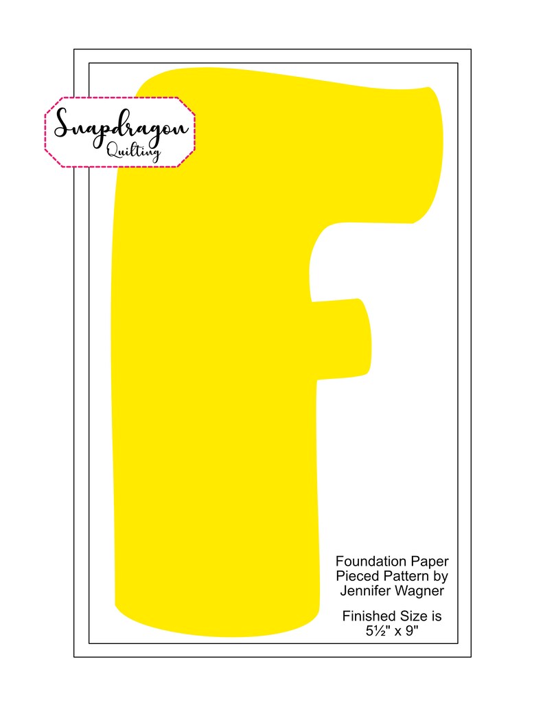 Alphabet Quilt Block Pattern PDF Download Bubbly Letter F - Etsy