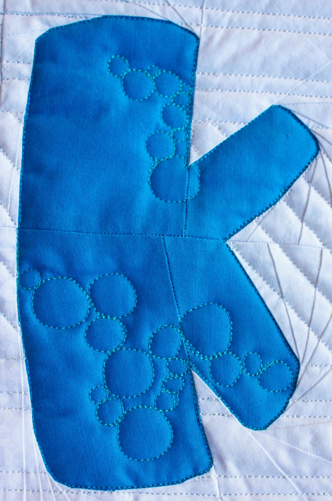 Alphabet Quilt Block Pattern PDF Download Bubbly Letter K - Etsy