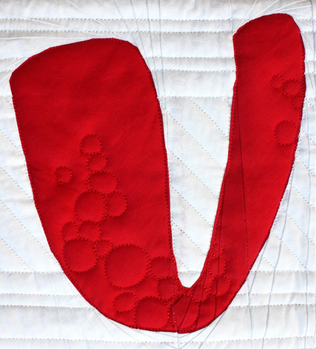 Alphabet Quilt Block Pattern PDF Download Bubbly Letter V - Etsy