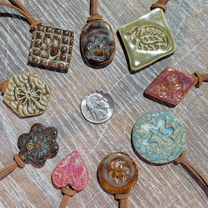 Handmade by me ceramic necklaces, cute necklaces, handcrafted ceramic necklace, ceramic pendant necklace, unique necklace