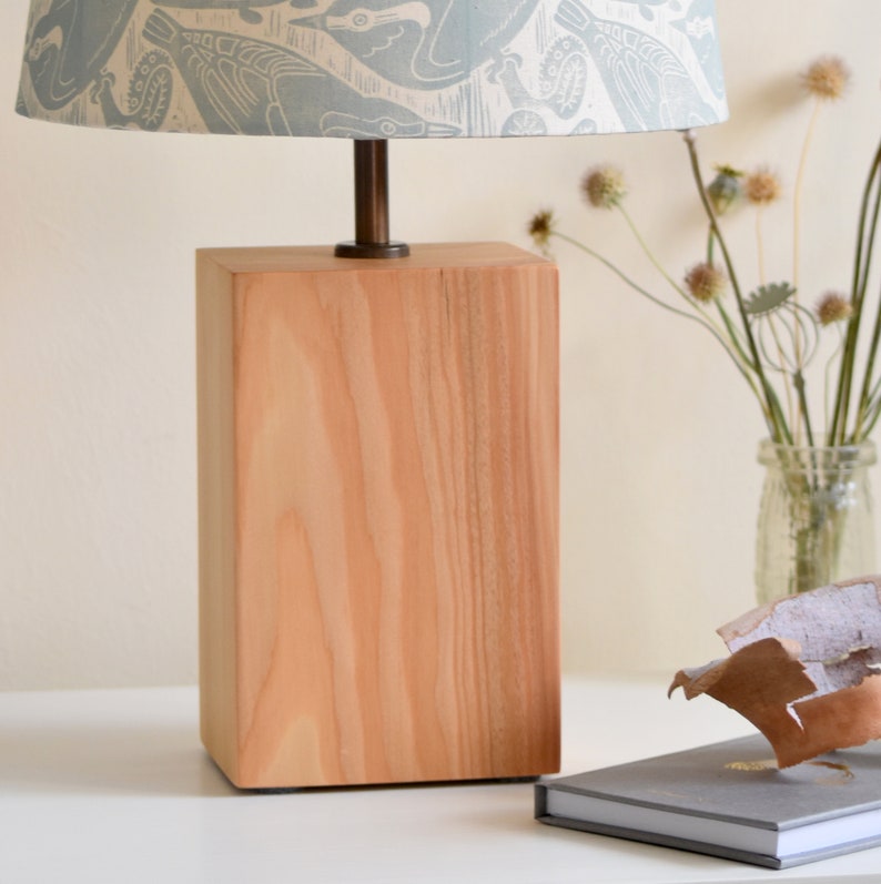 small wooden lamp base