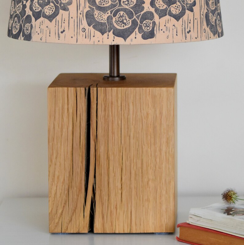 small wooden lamp base