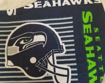 Seattle Sea Hawks Football Team Filtered Face Mask His/Hers Green/Navy Blue Polypropylene Layer Waterproof Pandemic  Contoured Made in USA