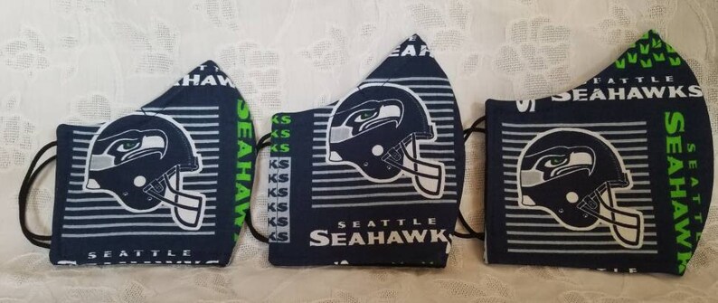 Seattle Sea Hawks Football Team Filtered Face Mask His/hers Green/navy ...