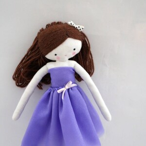 Ballerina rag doll, softie doll, stuffed doll, gift baby, plush toy,cloth art doll ballerina, dancer ballet, decorative doll, Made to order image 2