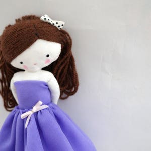 Ballerina rag doll, softie doll, stuffed doll, gift baby, plush toy,cloth art doll ballerina, dancer ballet, decorative doll, Made to order image 4