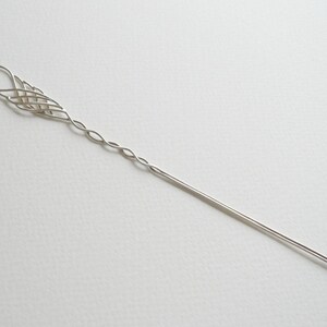 Twist Hairpin. Sterling Silver Hair Accessory by Kirsty O'Donnell image 4