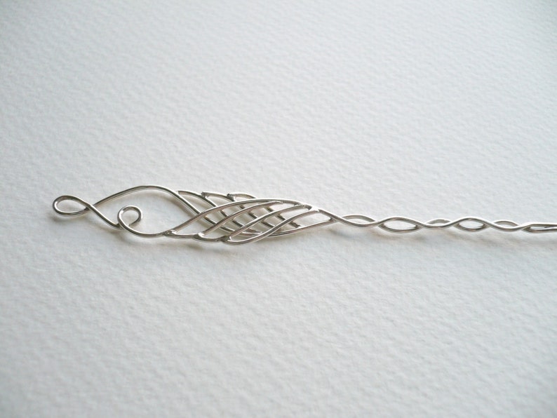 Twist Hairpin. Sterling Silver Hair Accessory by Kirsty O'Donnell image 3