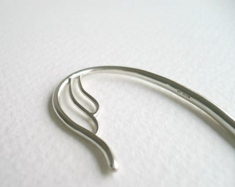 Wing Hairpin two. Sterling Silver Hair Accessory by Kirsty O'Donnell