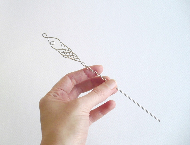 Twist Hairpin. Sterling Silver Hair Accessory by Kirsty O'Donnell image 1