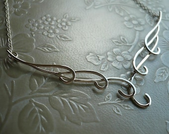 Waves Necklace two in Sterling Silver - by Kirsty O'Donnell