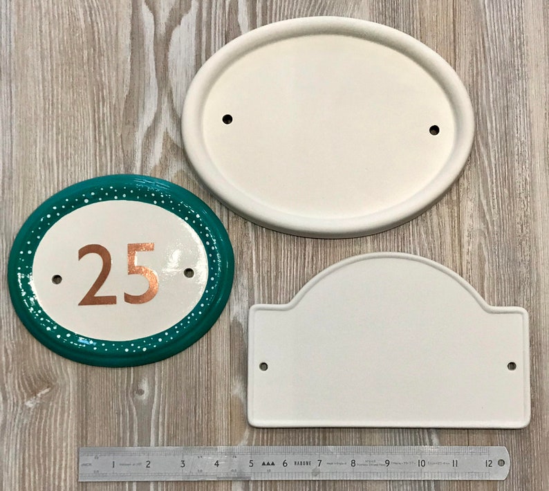 Personalised House Number Ceramic House Plaque With Large Etsy UK
