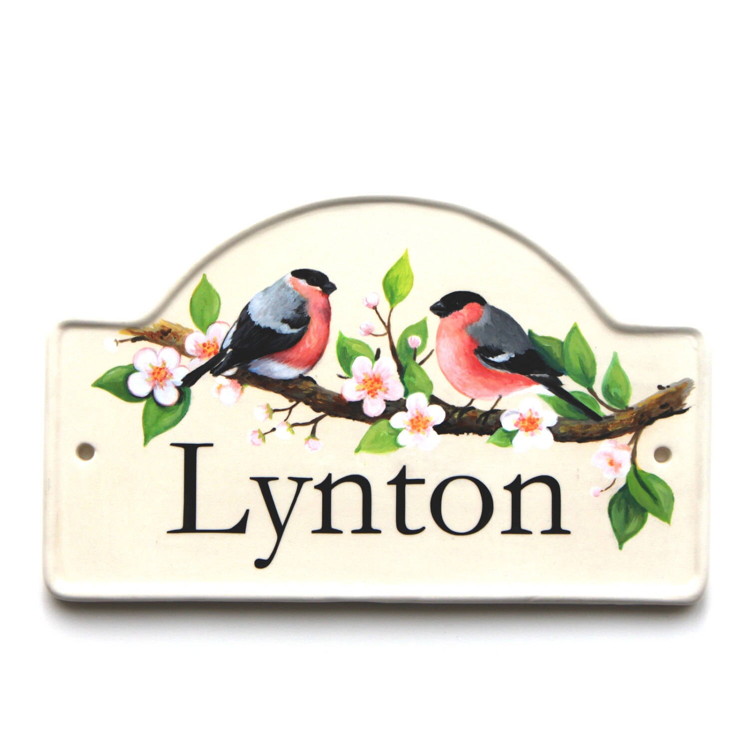 custom house plaque/hand painted ceramic house plaque/ceramic Etsy