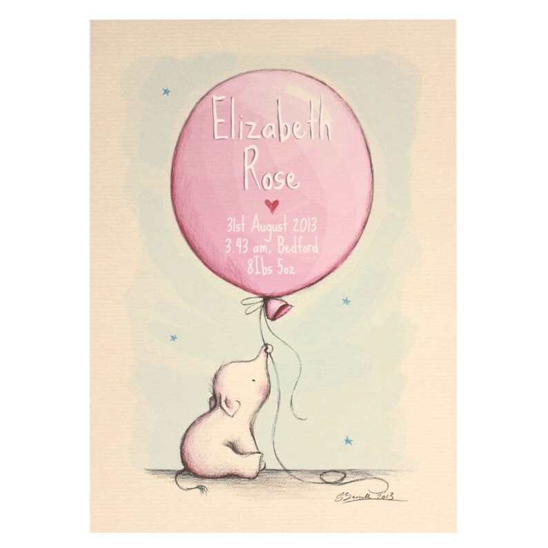 Personalised baby name art nursery decor baby name print Etsy