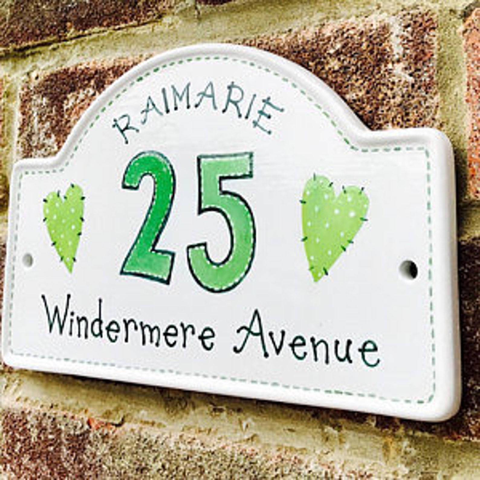 Ceramic address plaque/ceramic house plaque/custom house Etsy