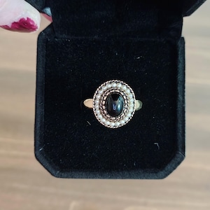 70s Black Onyx Ring - Etsy