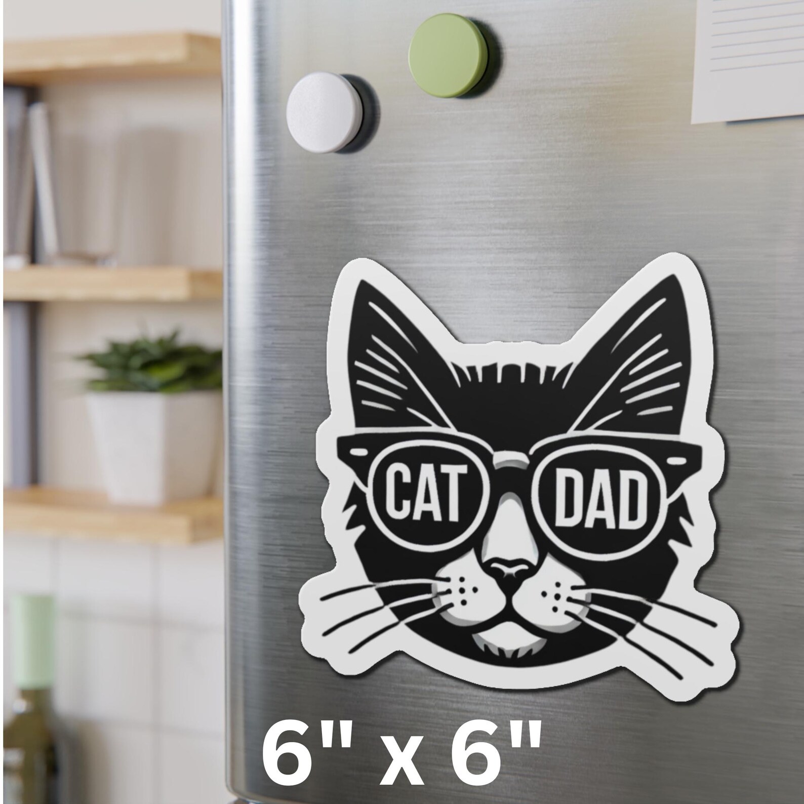 Cat Dad Gift, Funny Funny Cat Magnet for Him, Kitty Dishwasher Magnet ...
