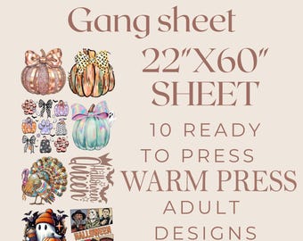 Fall Design Dtf Gang Sheet, Halloween Dinner Dtf Transfer, Ready to ...