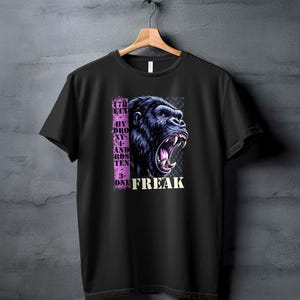 Gorilla Freak Gym T-Shirt, Testosteron Wissenschaft Tee - Unisex T-Shirt, Fitness Top, Trainingsbekleidung, Muskelaufbaurin Kleidung, Bodybildung