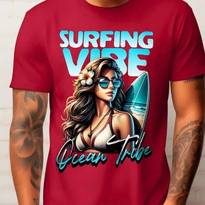 Surfer T-shirt, Ocean Tribe Unisex Beach Tee, Embracing the Surfing Vibe - Beachwear Gift , Graphic Tee, Summer Fashion, Streetwear Top