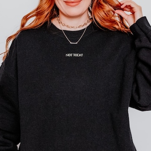 Not Today, Unisex Funny T-Shirt, Game Thrones Hoodie, Iron Throne Sweater, Arya Stark Quote, GOT Sweatshirt, Adult & Youth Minimalist Shirt
