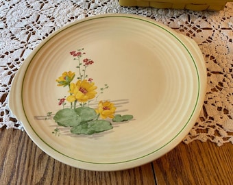 Delightful Vintage Glass Plate by Edwin Knowles for Farmers’ Co-op in Wheaton Minnesota