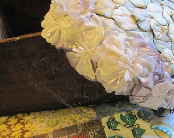 Beautiful Flowered Vintage Jane Morgan Hat in Lavender