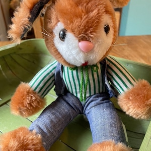 TIMMY a Kitschy Vintage 1978 Plush Easter Bunny by Russ Berrie and Co