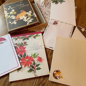Retro Box of 70 Plus Vintage Christmas Writing Papers