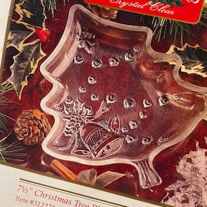 Beautiful Crystal Clear Christmas Tree Plate by Celebrations