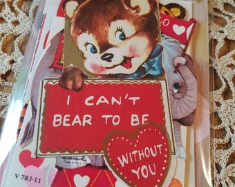 Lot of 12 Miscellaneous Unused Vintage Valentines Animals