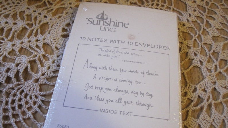 Three Sets of Vintage Thank You Notes Unused with Envelopes