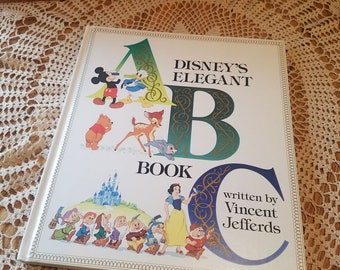 Vintage 1983 Hardcover Walt Disney Elegant ABC Book