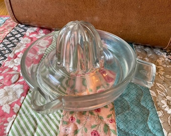 Vintage Clear Glass Orange Juicer by Federal Glass