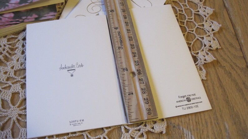 Three Sets of Vintage Thank You Notes Unused with Envelopes
