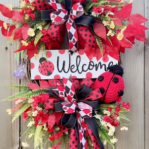 Ladybug Welcome Wreath